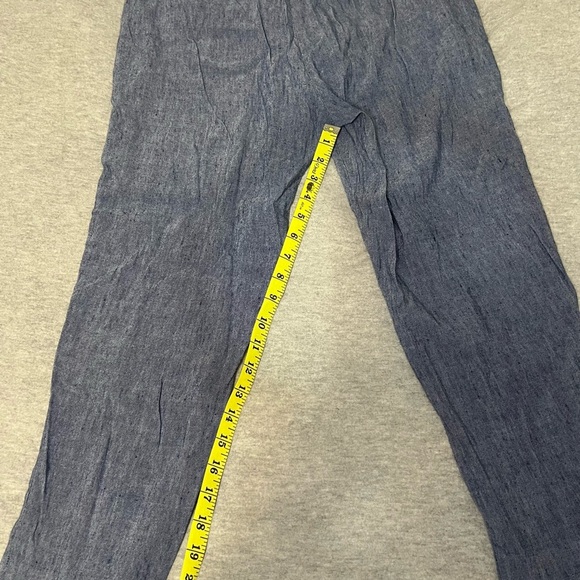 J. Jill Blue Linen Stretch Capris Trousers - Picture 4 of 4